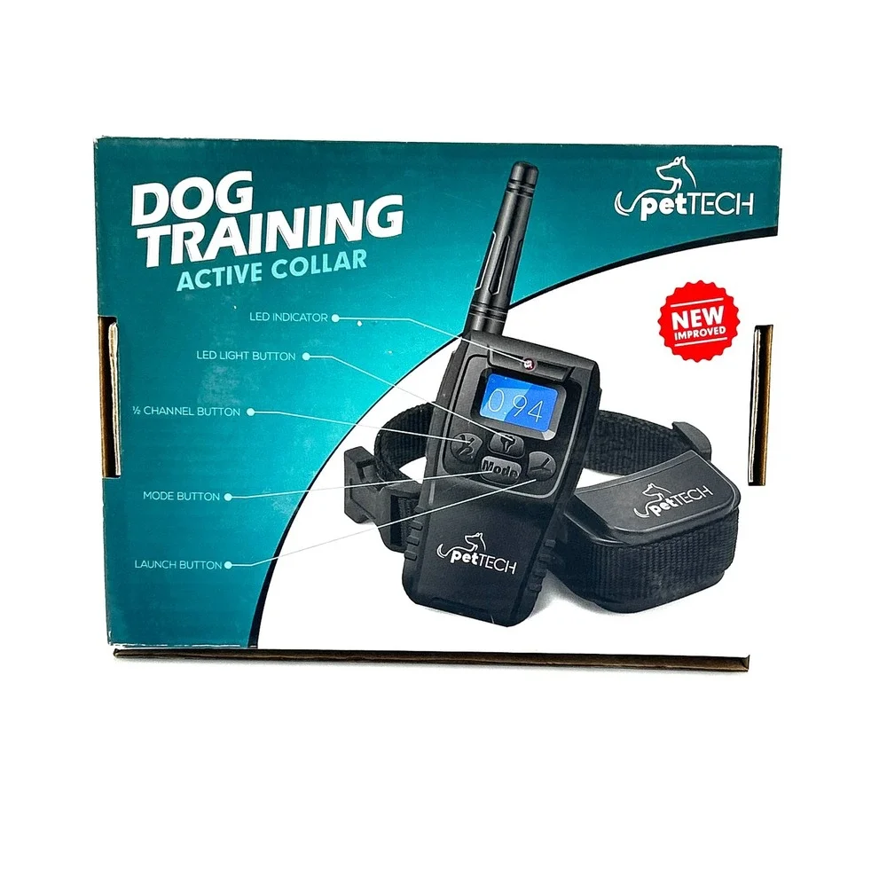 PetTech Dog Training Active Collar‎ Remote Trainer PT-0Z1 Black 400 Yard Range
